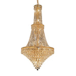 Gold Thirty-Four Light 28-Inch Chandelier with Royal Cut Clear Crystal
