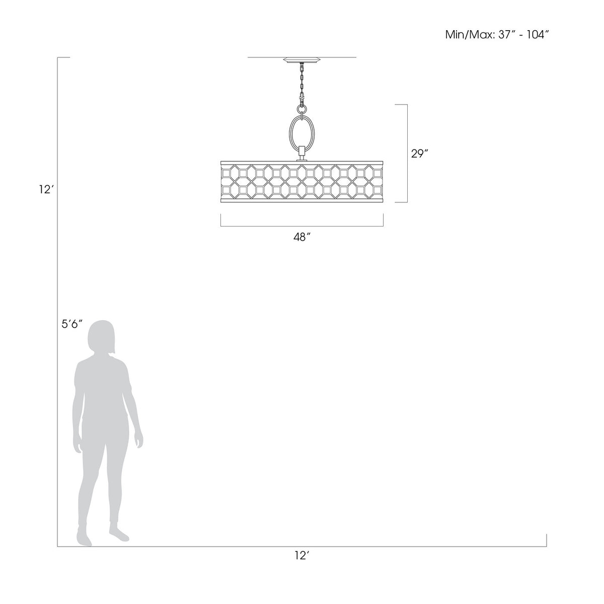ALLEGRETTO 48" W Round Pendant