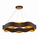 Bailey Street Home - 79-BEL-2656973 - Transitional Large LED Chandelier with Bronze/gold Metal Waves-5.5 inches-Chandeliers