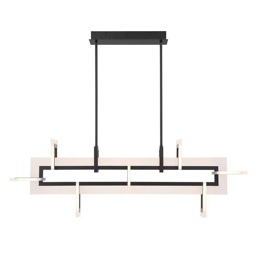 Bailey Street Home - 79-BEL-1299215 - Lavender Glade - 86W 1 LED Chandelier In Contemporary Style-16.25 Inches Tall and 9.25 Inches Wide