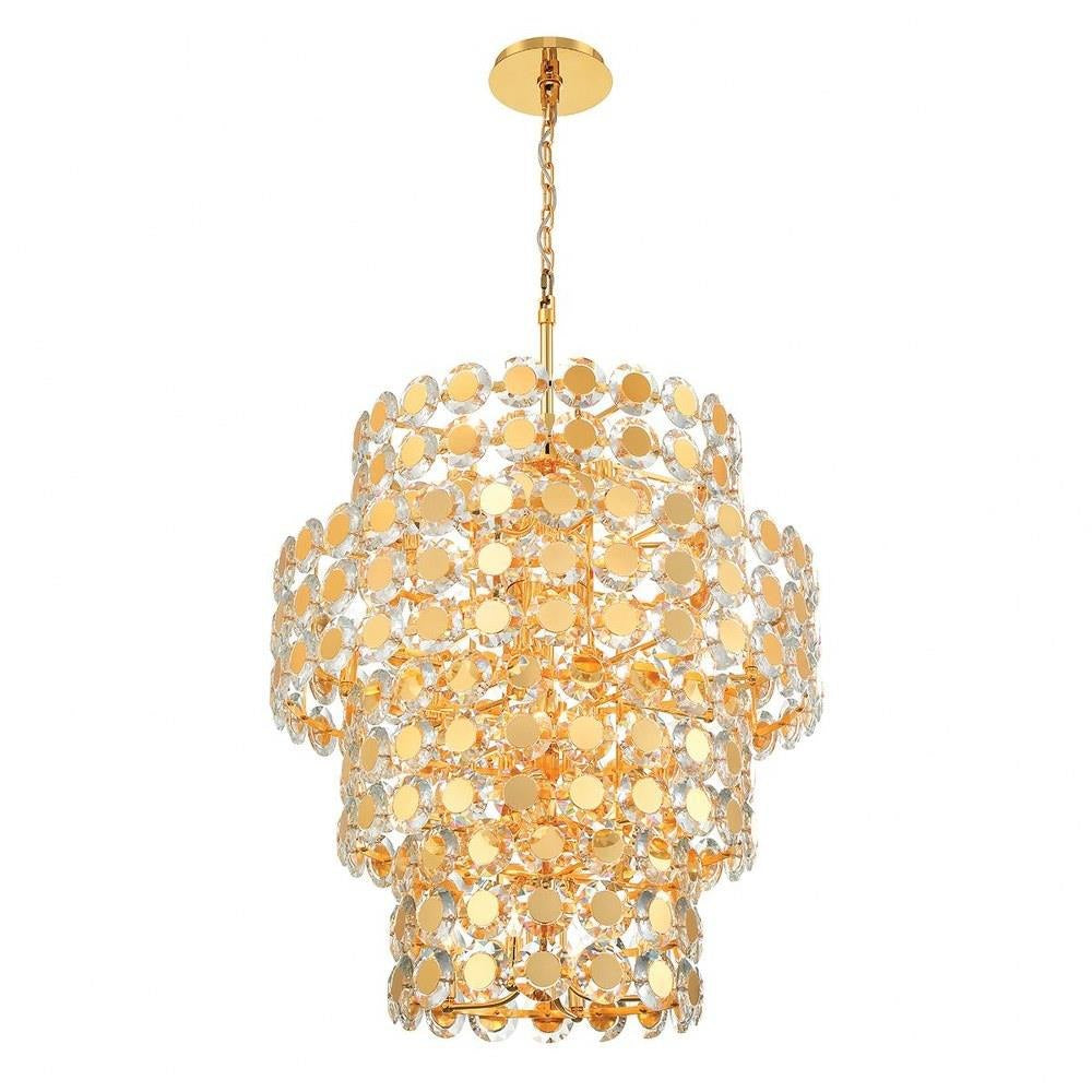 Bailey Street Home - 79-BEL-5037522 - Belmont Bank - 24 Light Chandelier In Glam Style-45 Inches Tall and 31.5 Inches Wide