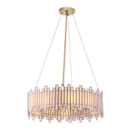 Bailey Street Home - 79-BEL-5037576 - Green Bank - 8 Light Chandelier In Contemporary Style-9 Inches Tall and 28 Inches Wide