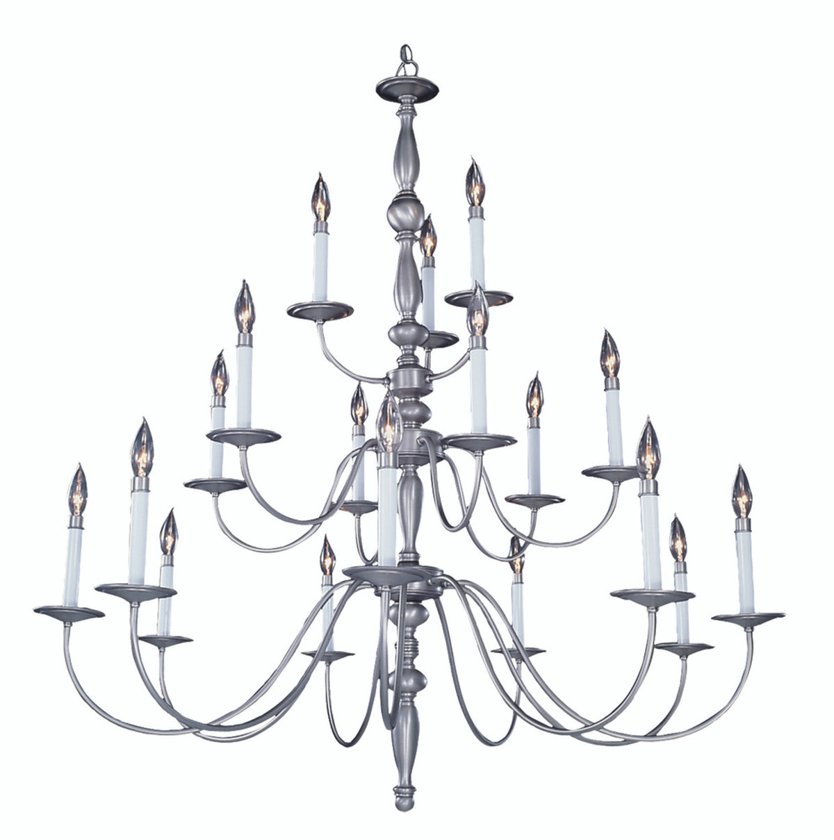 Jamestown Chandelier, 18-Light, Satin Pewter, 42"W (7918 SP R8NE)