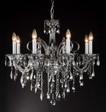 Smoke Gray 8 Lights Bohemian Crystal chandelier