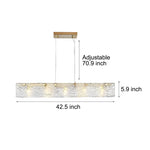 Minimalist Long Strip Glass LED Luxury Modern Dining Room Chandeliers