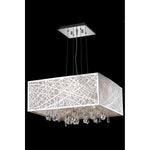 Mirage Chrome Five-Light Pendant with Royal Cut Crystal and Metal Shade