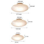 Modern White Glass LED Flush Mount Ceiling Lamp for Bedroom - Minimalist Style