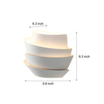 Minimalist Layers Half Cylinder Iron 2-Light Wall Sconce - White