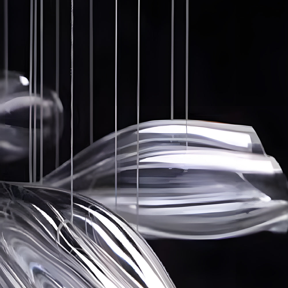 Luxury Flowers Handcrafted Art Glass 3 Step Dimming Modern Chandelier