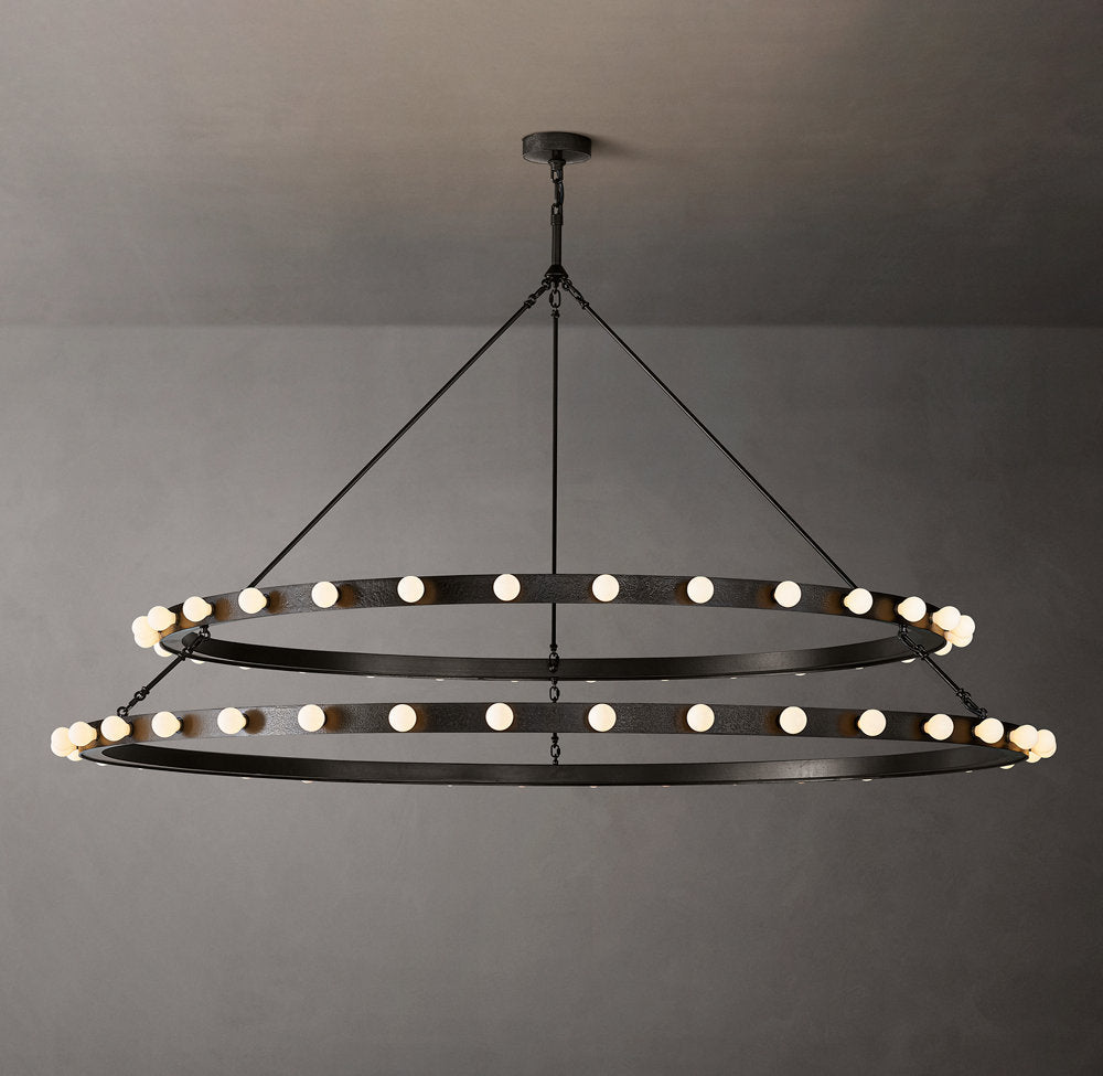 Vitoria Round Two Tiered Chandelier 72"