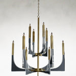 Brass and Acrylic Ceiling Chandelier Light