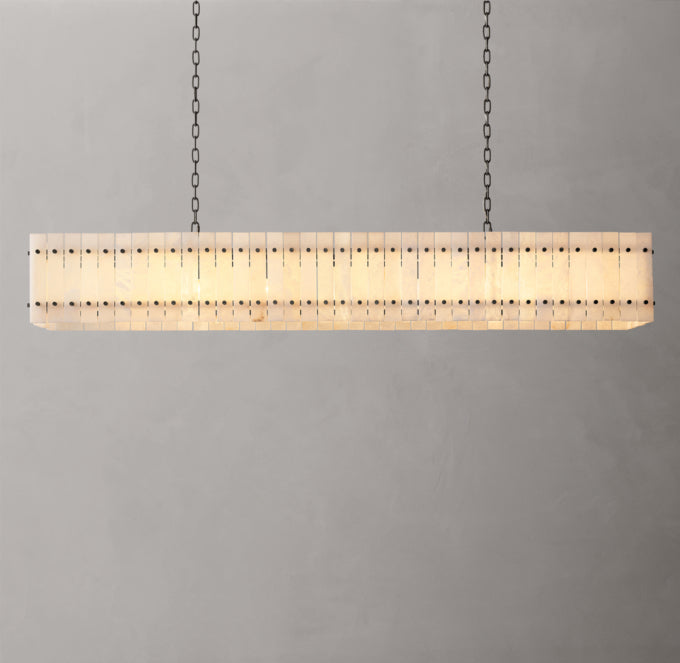 San Marco Alabaster Linear Chandelier 72"
