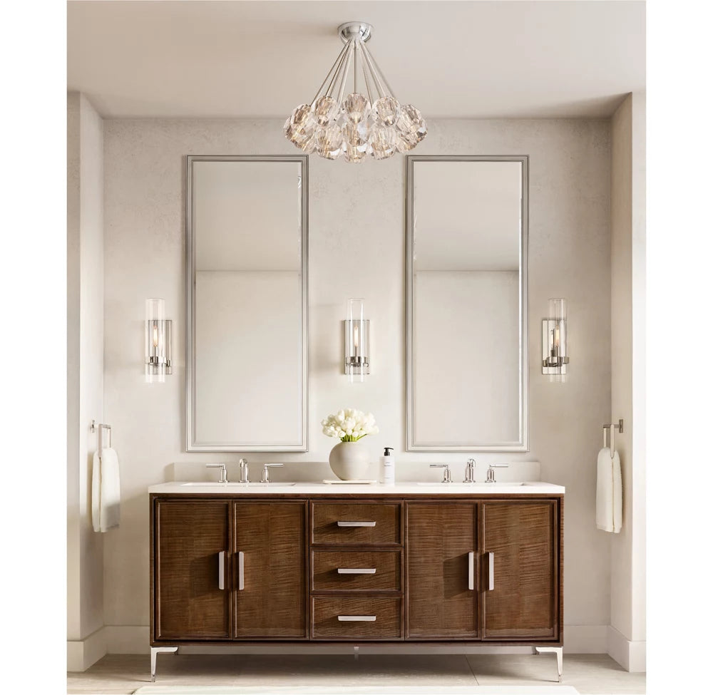Boule De Cristal Clear Glass Flushmount 24"