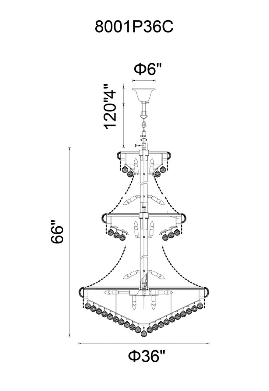Empire 34 Light Chandelier