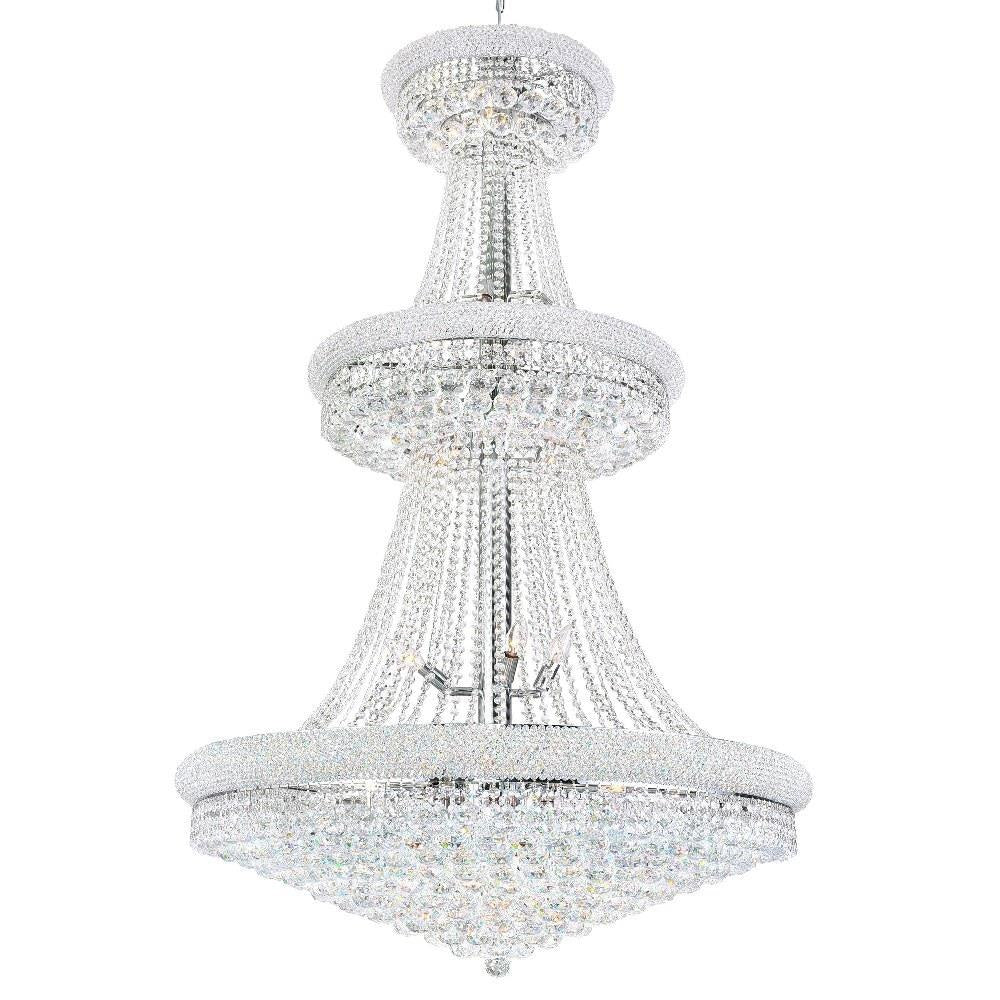 CWI Lighting - 8001P36C - 34 Light Chandelier with Chrome Finish