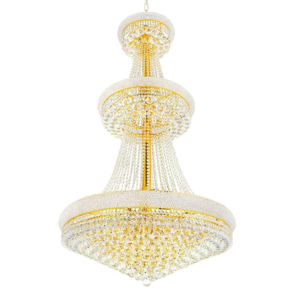 CWI Lighting - 8001P36G - 34 Light Chandelier with Gold Finish
