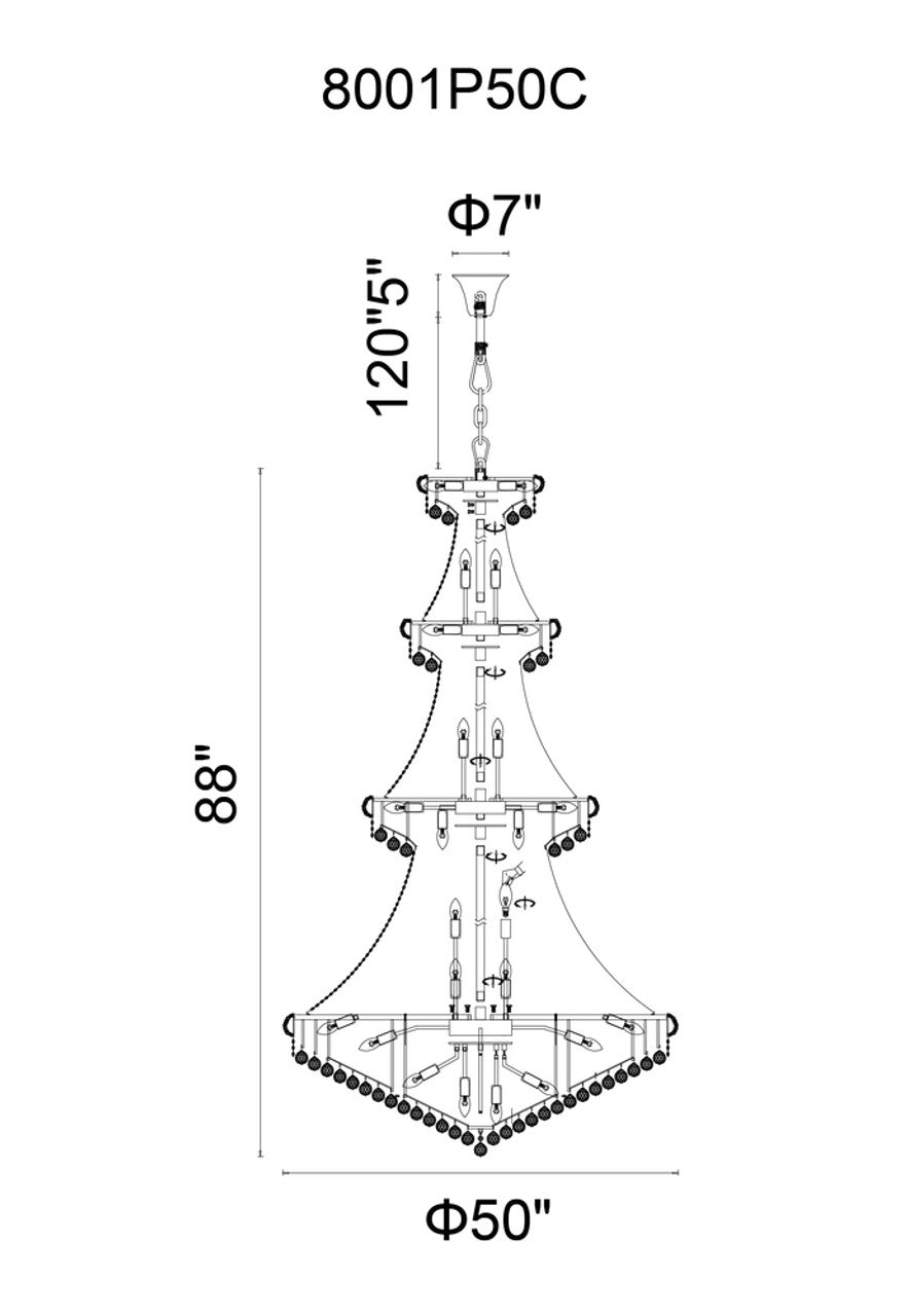 Empire 42 Light Chandelier