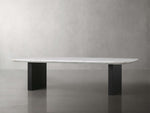 Saint Germain Stone Top Coffee Table with Wood Clement Base