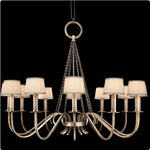 12-Light Chandelier in Platinized Silver Finish