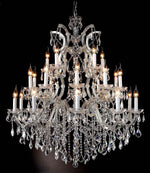 25 Lights Maria Theresa crystal chandelier dressed with clear crystal