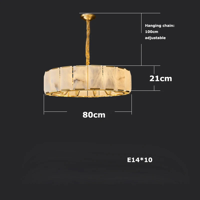 Natural Marble Contemporary Chandelier