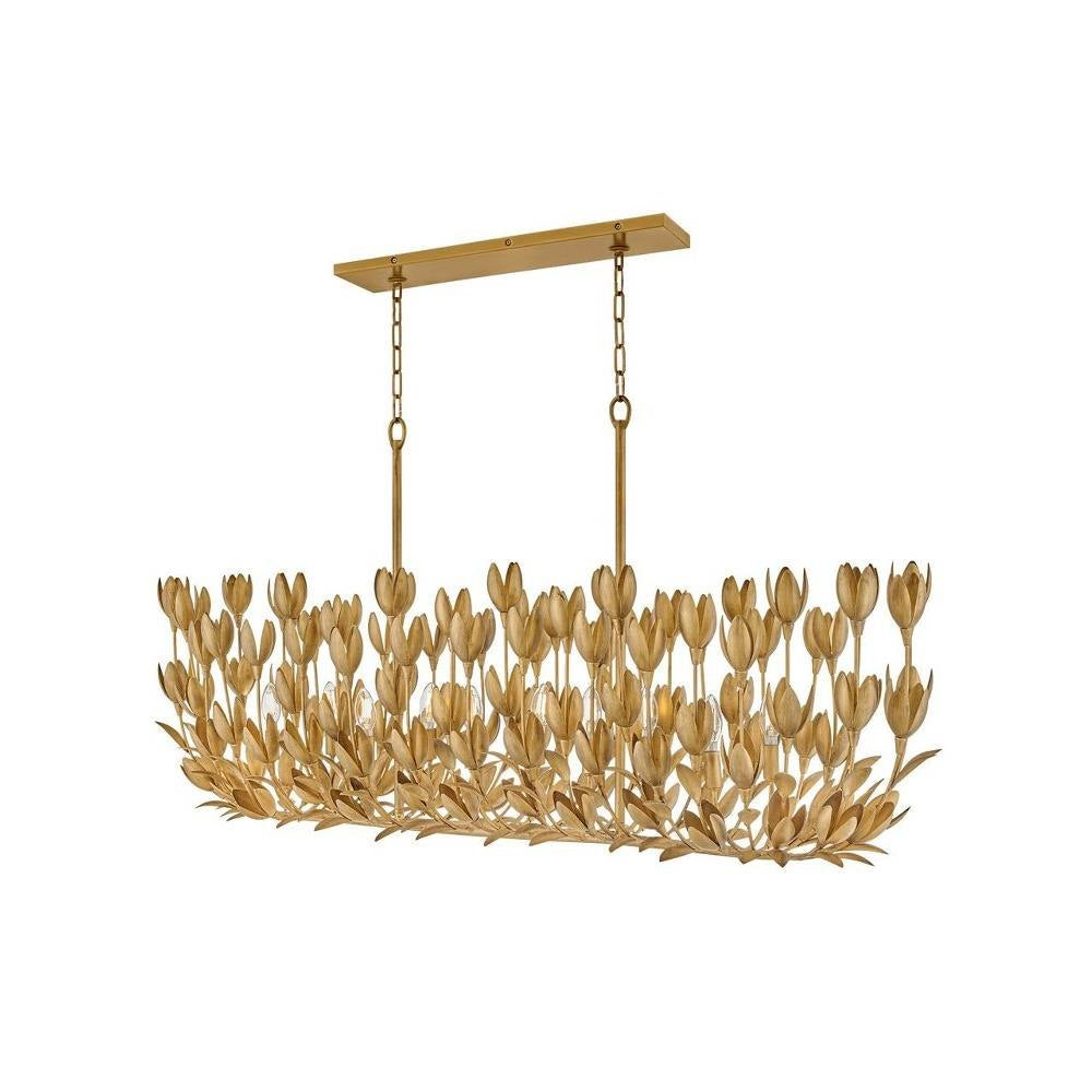 Bailey Street Home - 81-BEL-4947942 - Hillfield Orchards - 50W 10 LED Linear Chandelier In Bohemian Style-27.75 Inches Tall and 60 Inches Wide