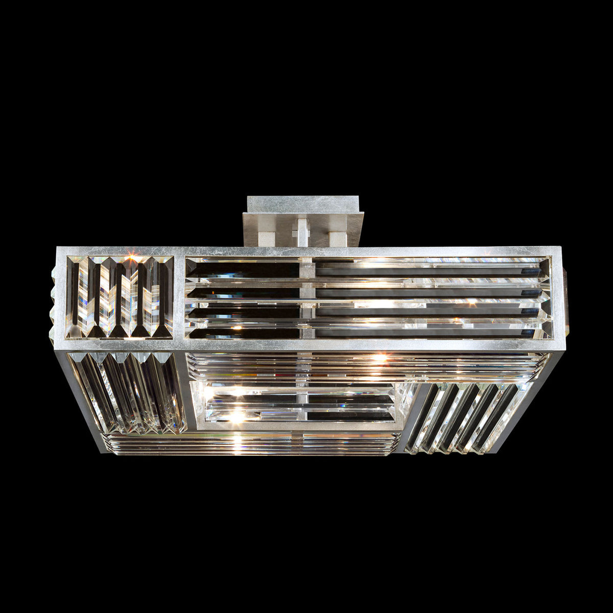 CRYSTAL ENCHANTMENT 25" W Square Semi-Flush Mount