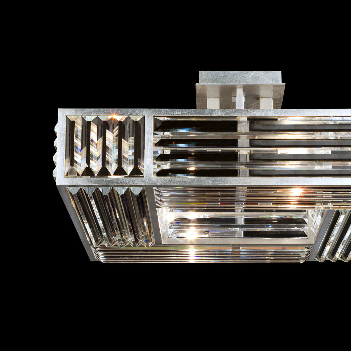 CRYSTAL ENCHANTMENT 25" W Square Semi-Flush Mount