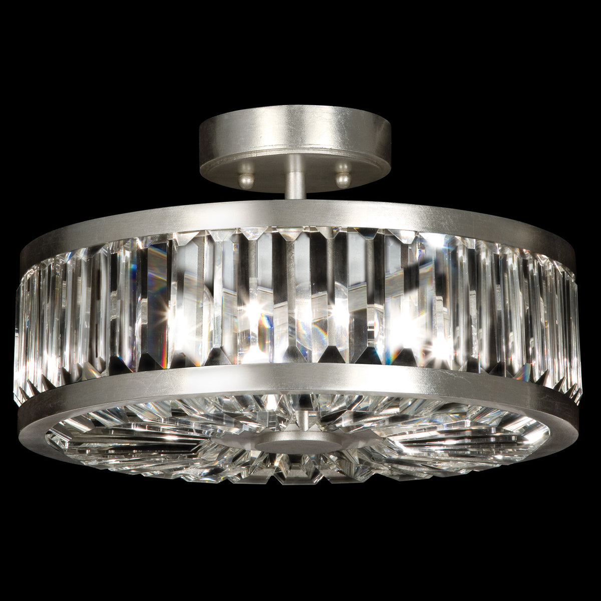 CRYSTAL ENCHANTMENT 16" W Round Semi-Flush Mount