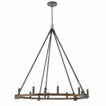 Bailey Street Home - 2499-BEL-4965758 - Epsom Leas - 10 Light Chandelier In Farmhouse Style-52 Inches Tall and 49.75 Inches Wide
