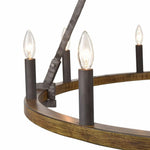 Bailey Street Home - 2499-BEL-4965758 - Epsom Leas - 10 Light Chandelier In Farmhouse Style-52 Inches Tall and 49.75 Inches Wide