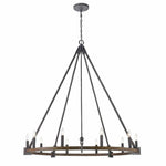 Bailey Street Home - 2499-BEL-4965758 - Epsom Leas - 10 Light Chandelier In Farmhouse Style-52 Inches Tall and 49.75 Inches Wide
