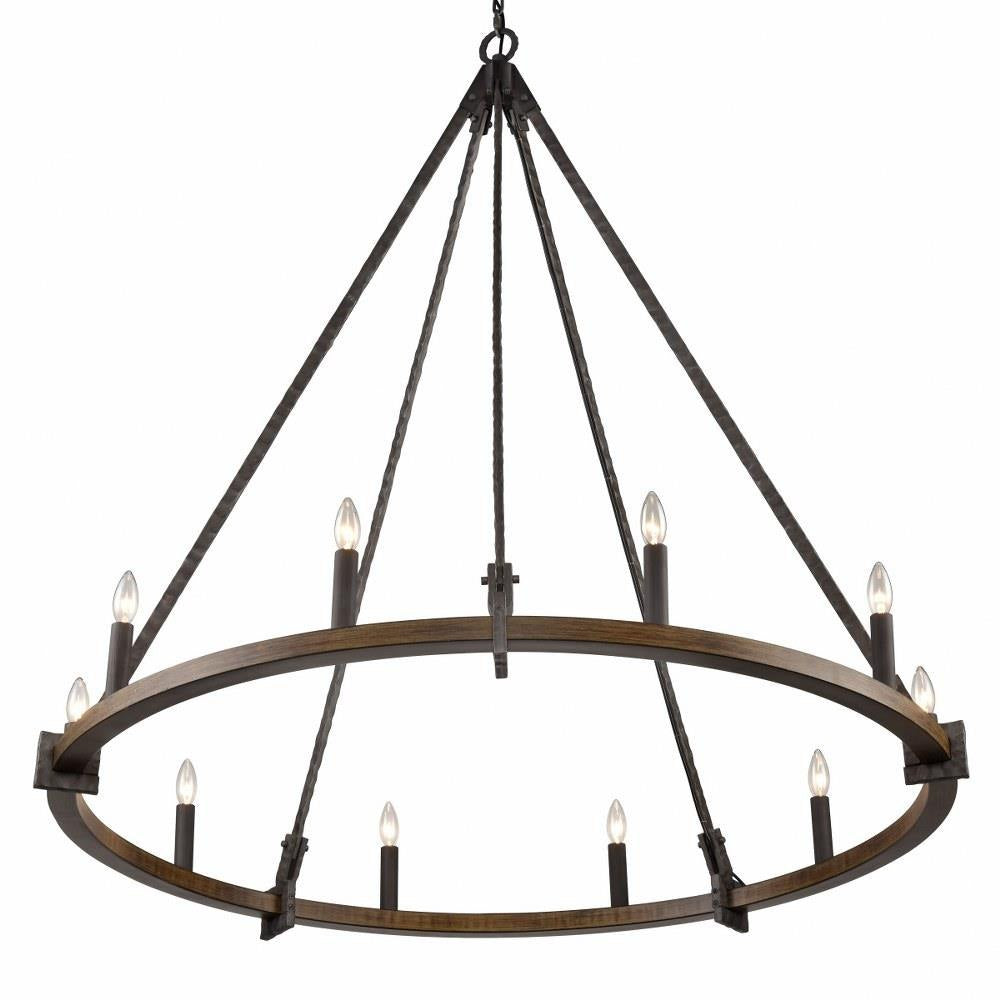 Bailey Street Home - 2499-BEL-4965758 - Epsom Leas - 10 Light Chandelier In Farmhouse Style-52 Inches Tall and 49.75 Inches Wide