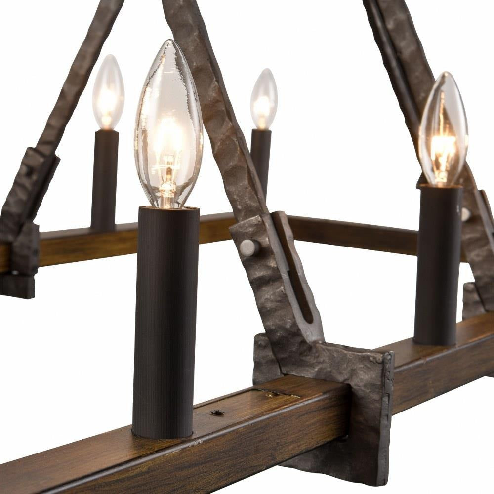 Bailey Street Home - 2499-BEL-4965759 - Epsom Leas - 10 Light Linear Chandelier In Farmhouse Style-24.25 Inches Tall and 56 Inches Wide