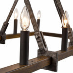 Bailey Street Home - 2499-BEL-4965759 - Epsom Leas - 10 Light Linear Chandelier In Farmhouse Style-24.25 Inches Tall and 56 Inches Wide