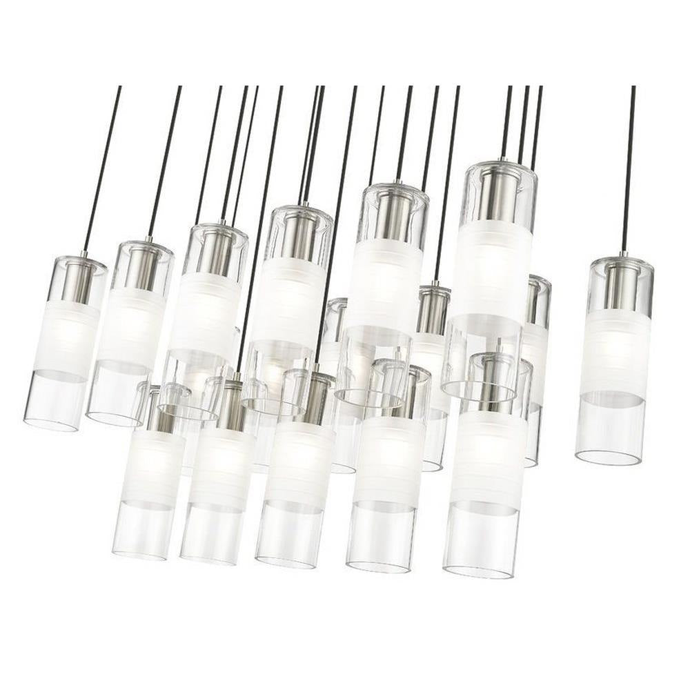 Bailey Street Home - 372-BEL-1325508 - Rock Quadrant - 17 Light Linear Chandelier In Contemporary Style-14.25 Inches Tall and 18 Inches Wide