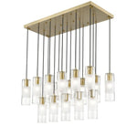 Bailey Street Home - 372-BEL-1325508 - Rock Quadrant - 17 Light Linear Chandelier In Contemporary Style-14.25 Inches Tall and 18 Inches Wide
