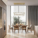 Bailey Street Home - 372-BEL-1325508 - Rock Quadrant - 17 Light Linear Chandelier In Contemporary Style-14.25 Inches Tall and 18 Inches Wide