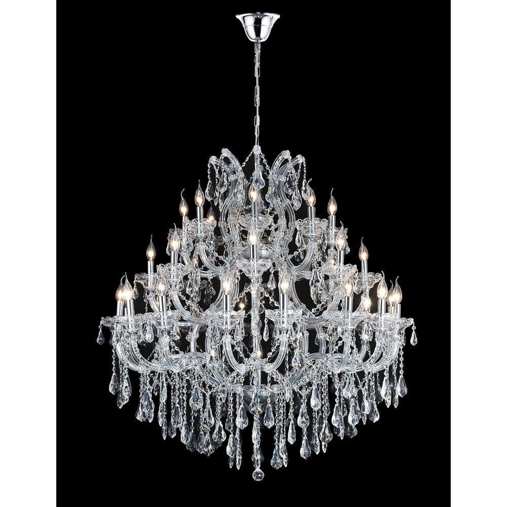 CWI Lighting - 8318P42C-33(Clear) - 33 Light Chandelier with Chrome Finish