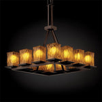 Group Veneto Luce Montana 12-Light Dark Bronze Tall Ring Chandelier