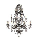 Aged Tortoise Shell Sixteen-Light Chandelier