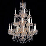 Gold plated 28 Light traditional crystal Chandelier