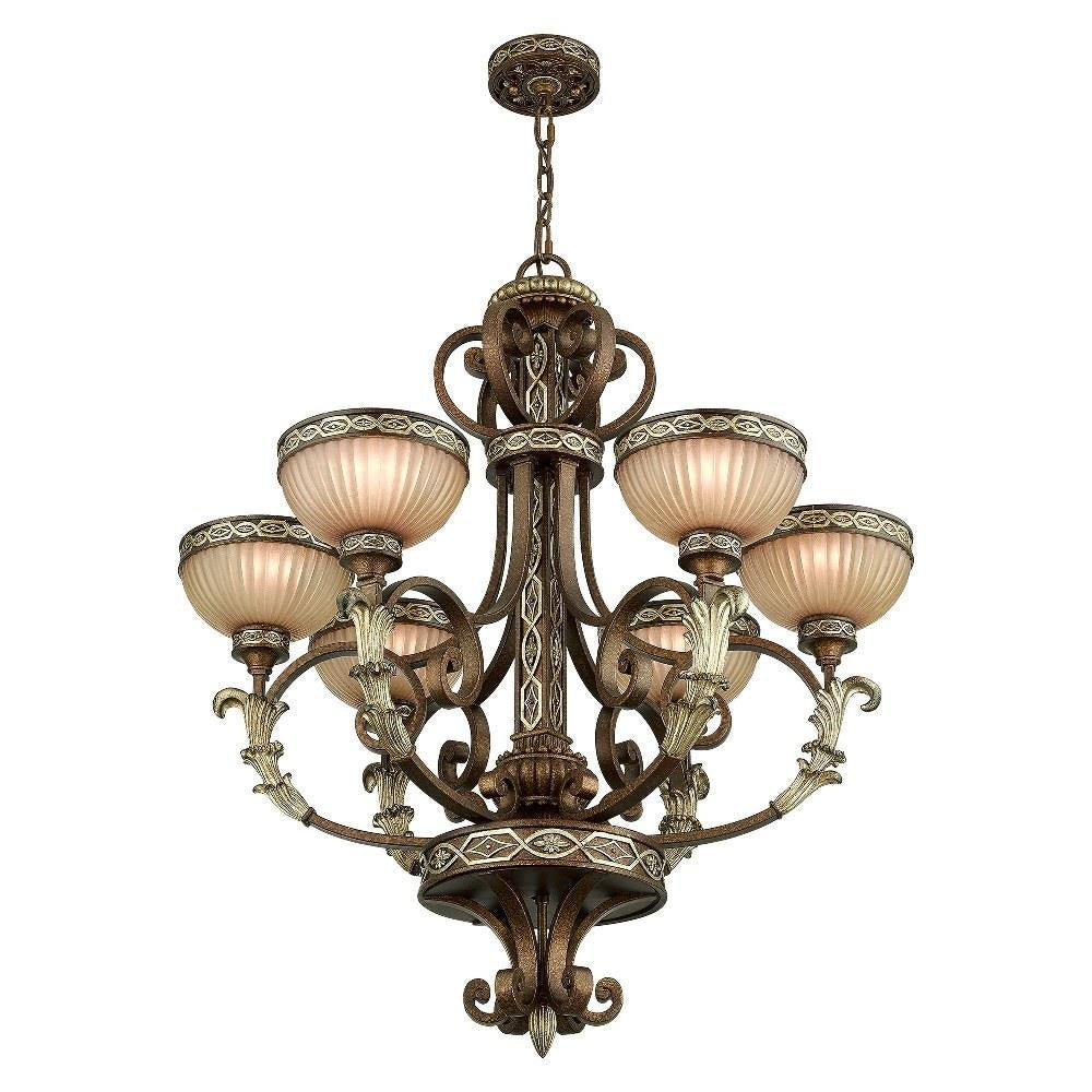 Livex Lighting - 8526-64 - Seville - 6 Light Chandelier in French Country Style - 30 Inches wide by 35 Inches high