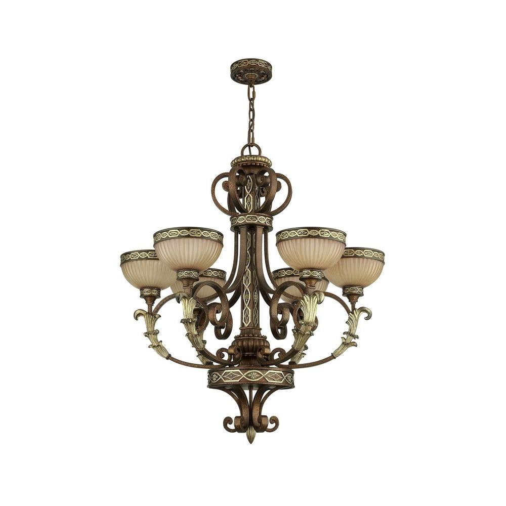 Livex Lighting - 8526-64 - Seville - 6 Light Chandelier in French Country Style - 30 Inches wide by 35 Inches high