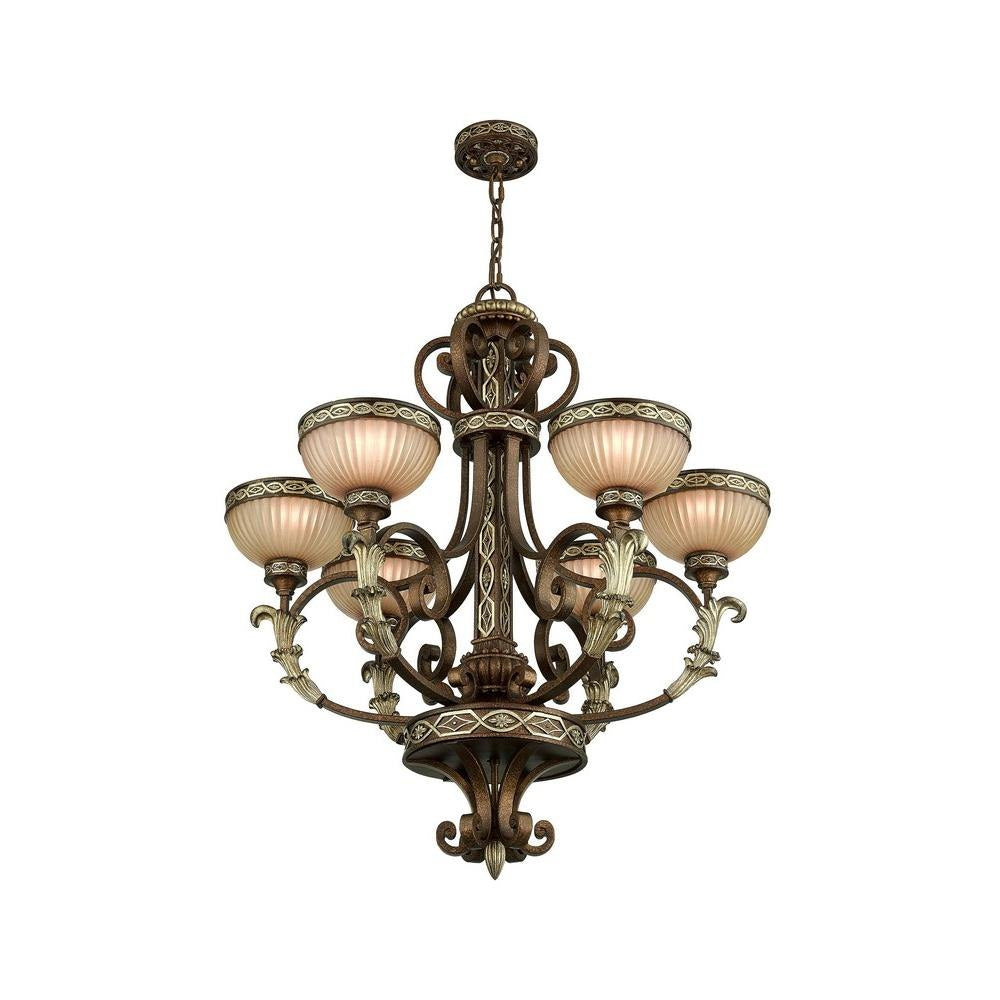 Livex Lighting - 8526-64 - Seville - 6 Light Chandelier in French Country Style - 30 Inches wide by 35 Inches high