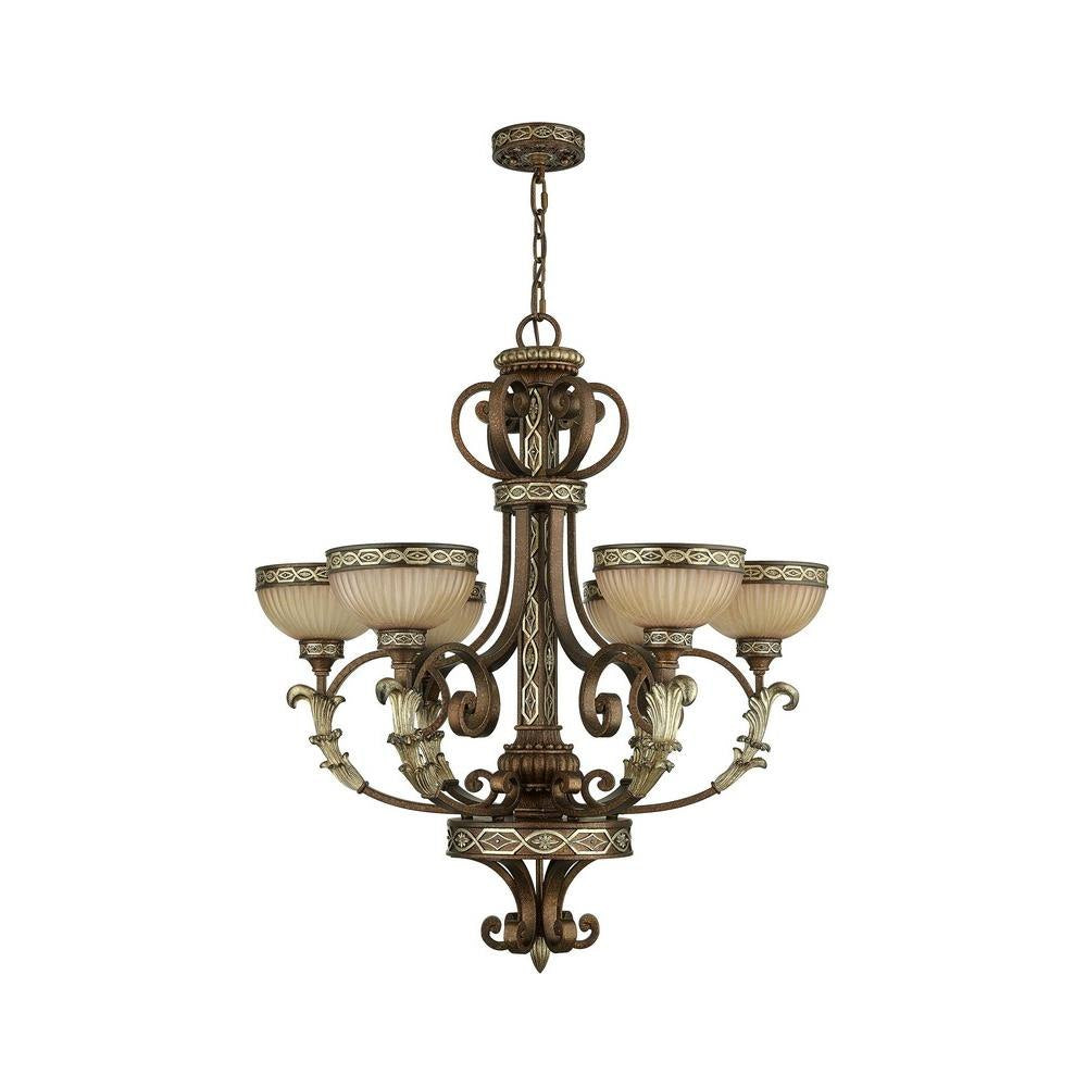 Livex Lighting - 8526-64 - Seville - 6 Light Chandelier in French Country Style - 30 Inches wide by 35 Inches high