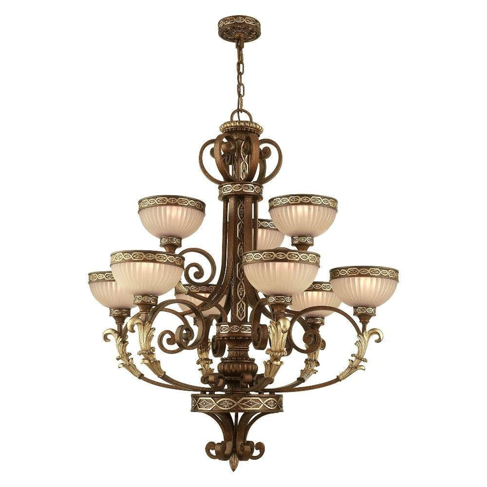 Livex Lighting - 8529-64 - Seville - 9 Light Chandelier in French Country Style - 34 Inches wide by 40 Inches high