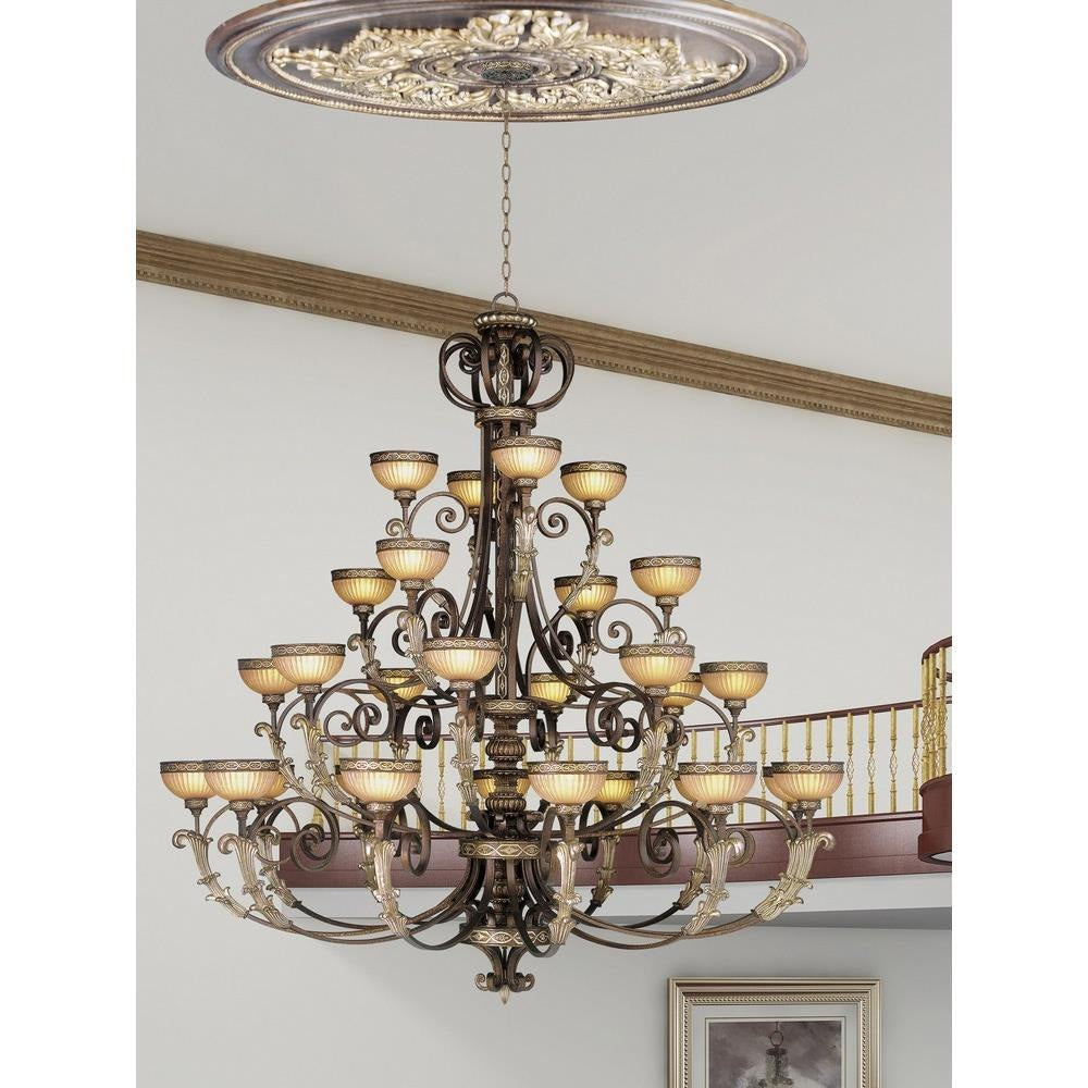 Livex Lighting - 8537-64 - Seville - 28 Light Chandelier in French Country Style - 71 Inches wide by 75 Inches high