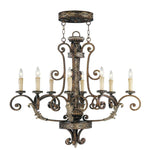 Livex Lighting - 8538-64 - Seville - 8 Light Oval Chandelier in French Country Style - 21.5 Inches wide by 36 Inches high