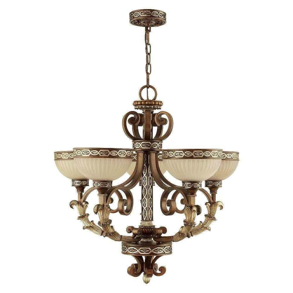 Livex Lighting - 8545-64 - Seville - 5 Light Chandelier in French Country Style - 26 Inches wide by 26.5 Inches high